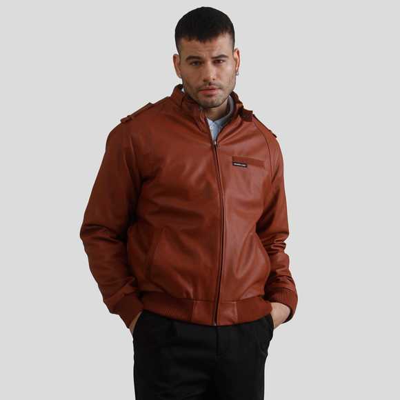 Men's Faux Leather Iconic Racer Jacket - Picture 2 of 6
